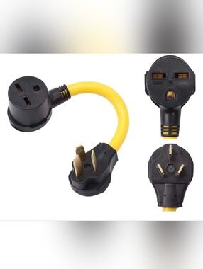 ONETAK NEMA 10-50P to 6-30R 240V 30 Amp 3 Prong Male Plug to 3 Prong Female Rece